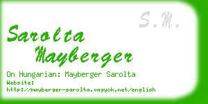 sarolta mayberger business card